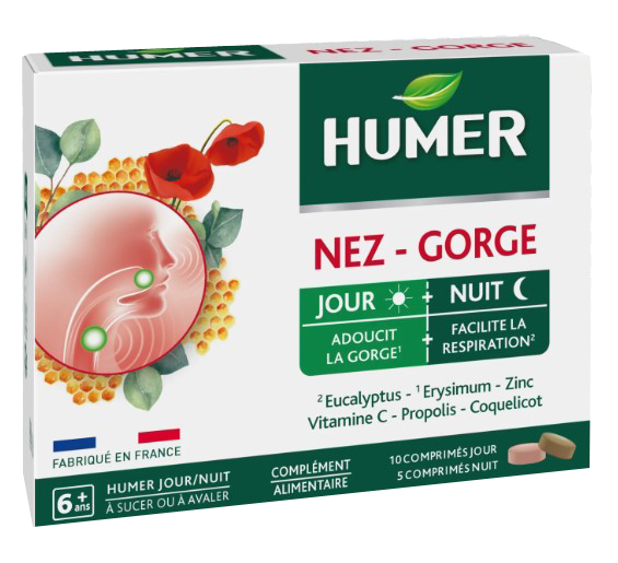 HUMER JOUR NUIT  Comprimés nez gorge